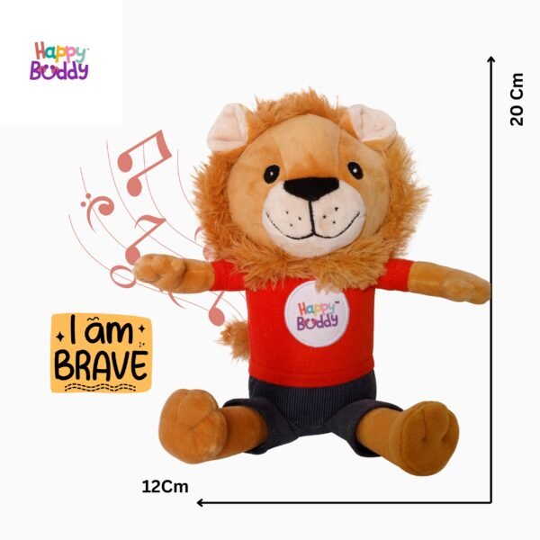 Lenny the Lion – Brave and Cuddly Affirmation Plush Toy with Storybook - Image 2